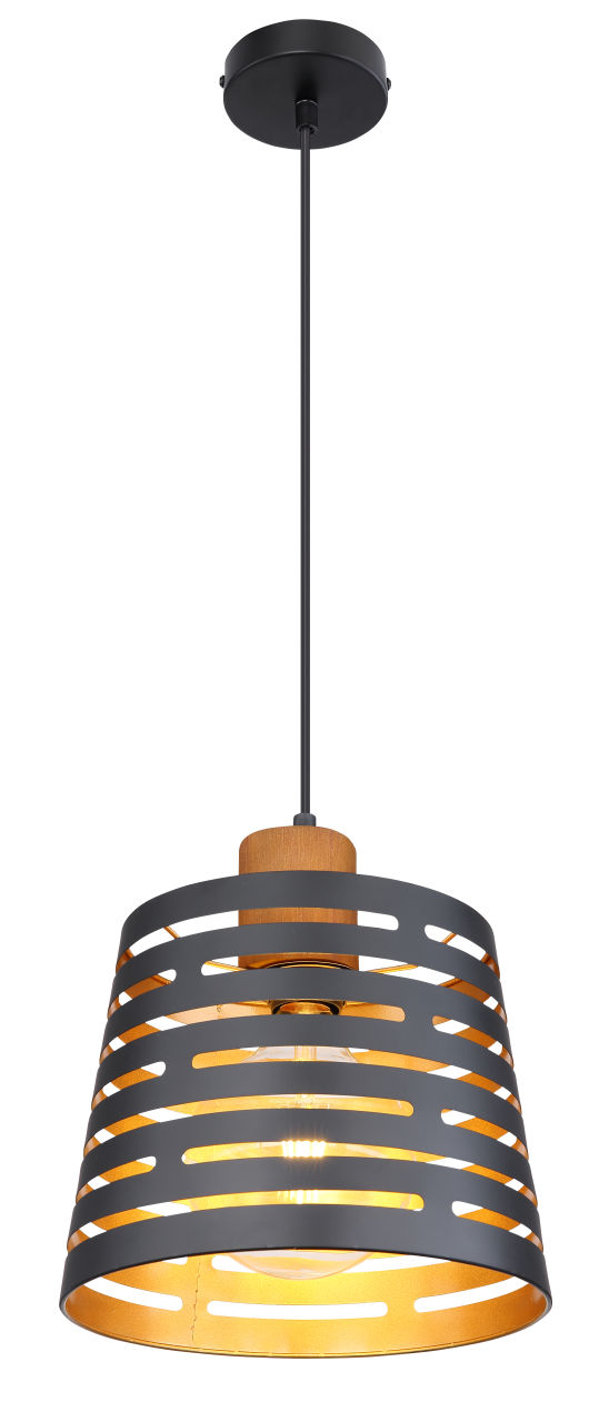 Globo Lighting - ABLONA - Hängeleuchte Metall schwarz matt, 1x E27