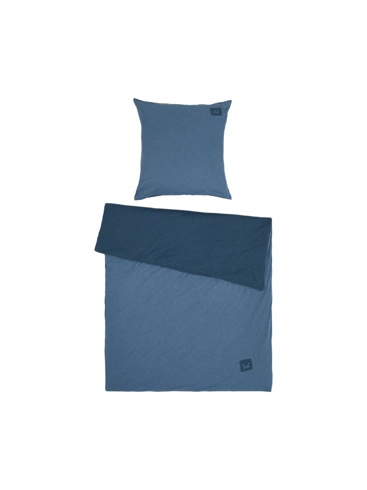 Sansibar Bettwäsche Jersey Melange in Blau günstig kaufen