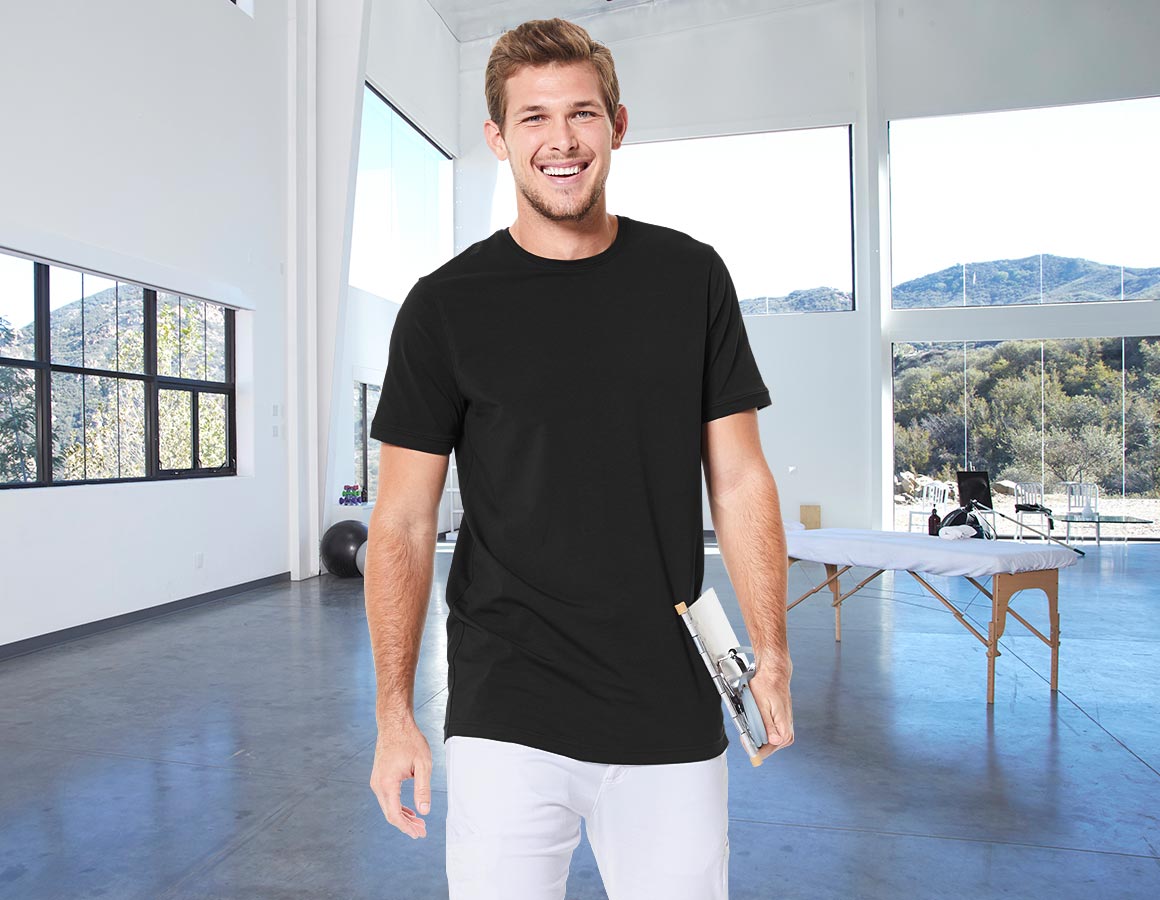 e.s. T-Shirt cotton stretch, long fit