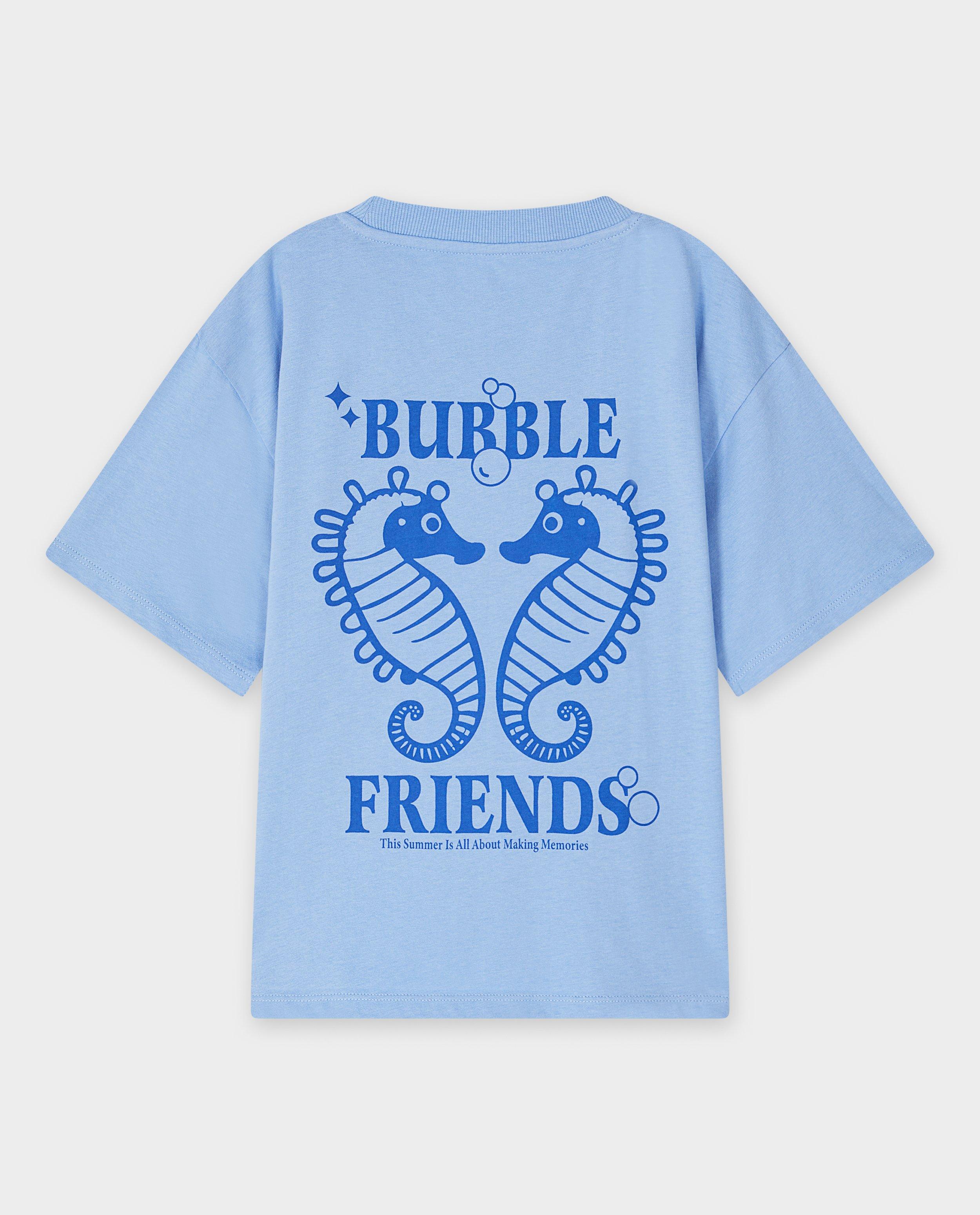 Tricou Besties cu imprimeu albastru pe spate