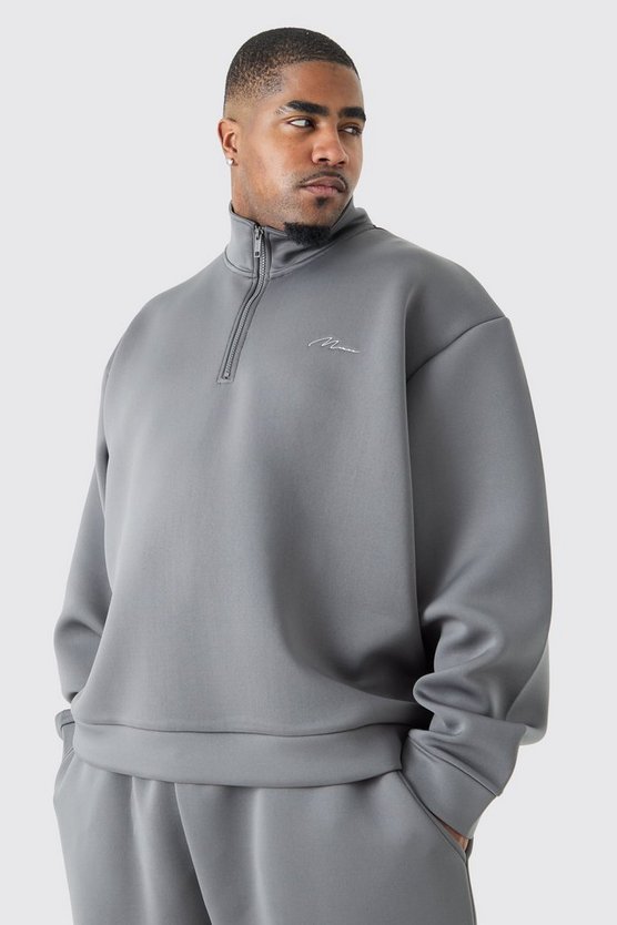 Plus kastiger Man Oversize Scuba Trainingsanzug