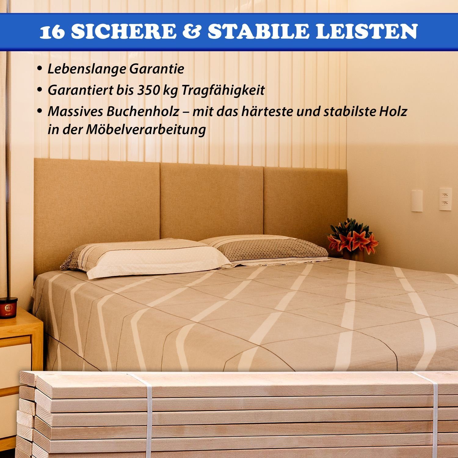 Rollrost, Coemo, Kopfteil nicht verstellbar, Fußteil nicht verstellbar, keine Montage nötig, 70 x 140, naturbelassen