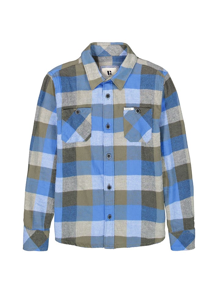 Garcia Hemd in Blau/ Khaki günstig kaufen