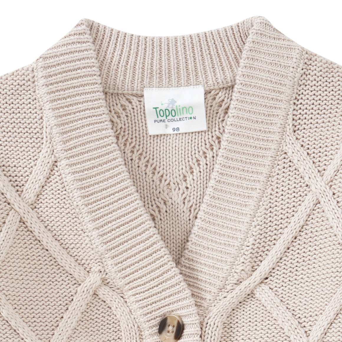 Mädchen Strickjacke mit Zopfstrickmuster