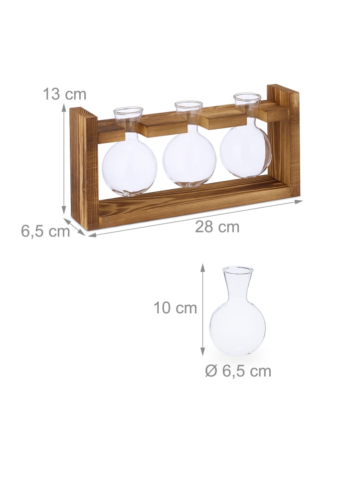 relaxdays Reagenzglas Vase 