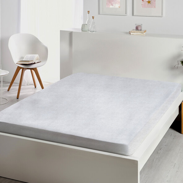 Supersoft Frottee-Stretch-Spannbetttuch, 180-200 x 200 cm, weiß