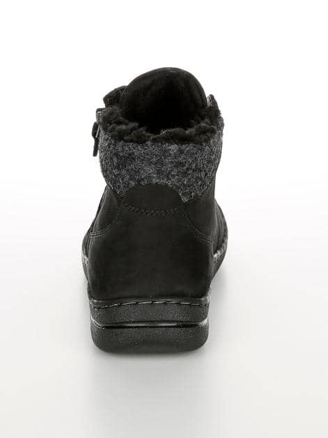 Schnürstiefelette mit seitlichem Reißverschluss