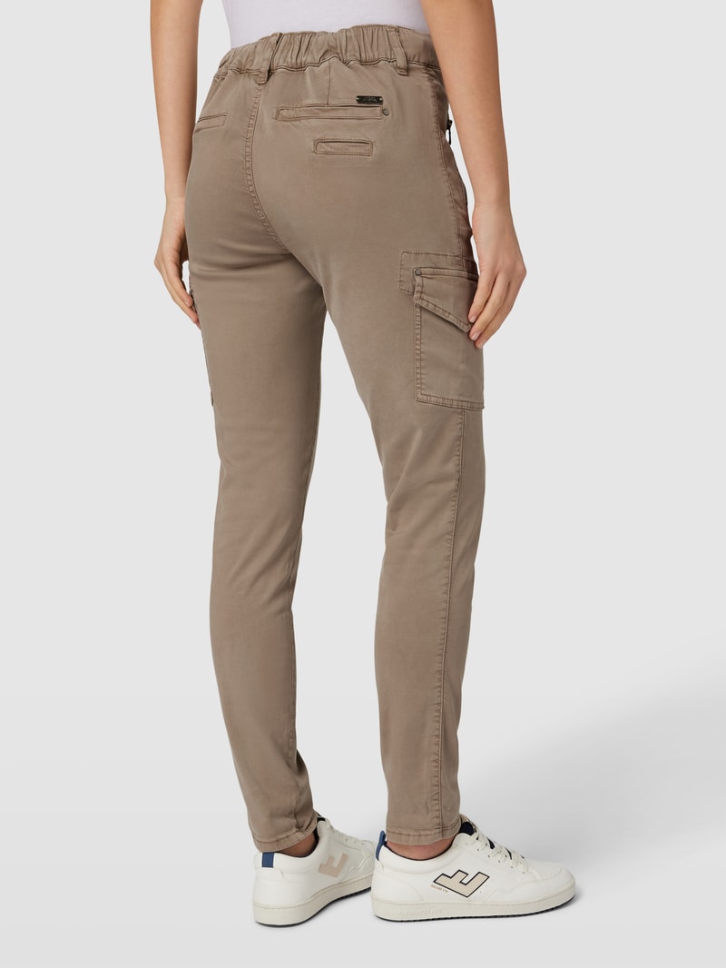 Cargohose mit Knopfverschluss Modell 'Gilles' in taupe