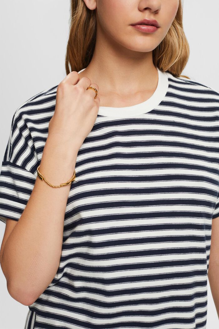 Gestreiftes T-Shirt, 100 % Baumwolle