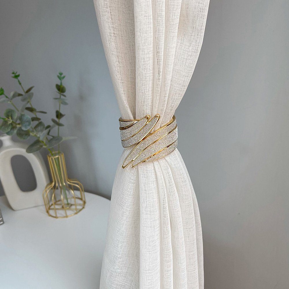 Dekospange 2 Stück Vorhang Raffhalter, Raffhaken für vorhänge, SCOHOME, Fenstervorhänge, (für den Innenbereich, Wohnzimmer, Schlafzimmer, 2-tlg., Vorhangschnalle Vorhang Clip Gardinenhalter), erhältlich in Silber/Farbig