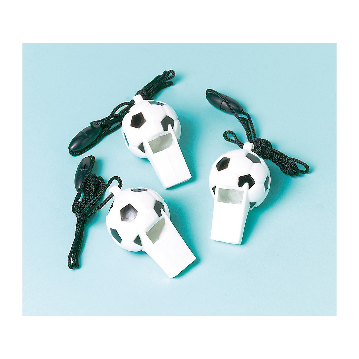 Trillerpfeifen Fußball, 12 Stück