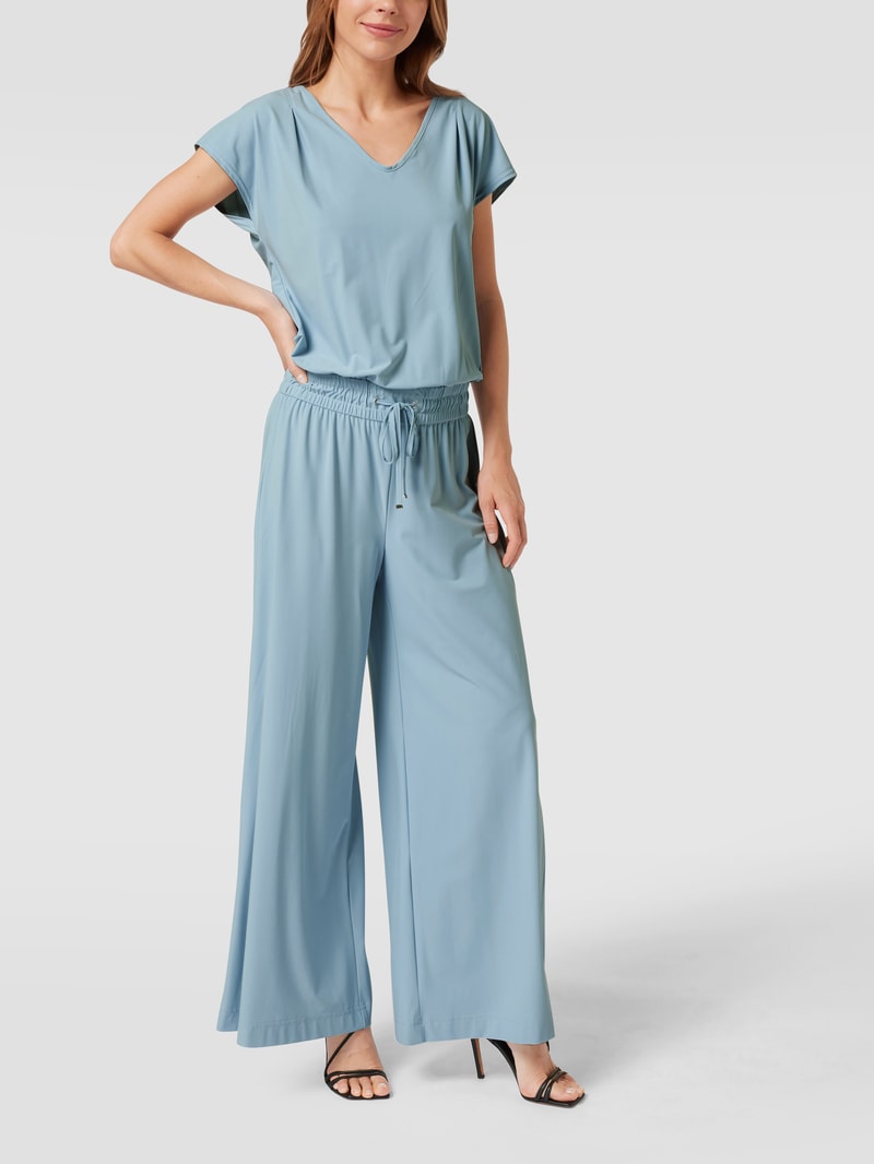 Jumpsuit mit angeschnittenen Ärmeln in hellblau