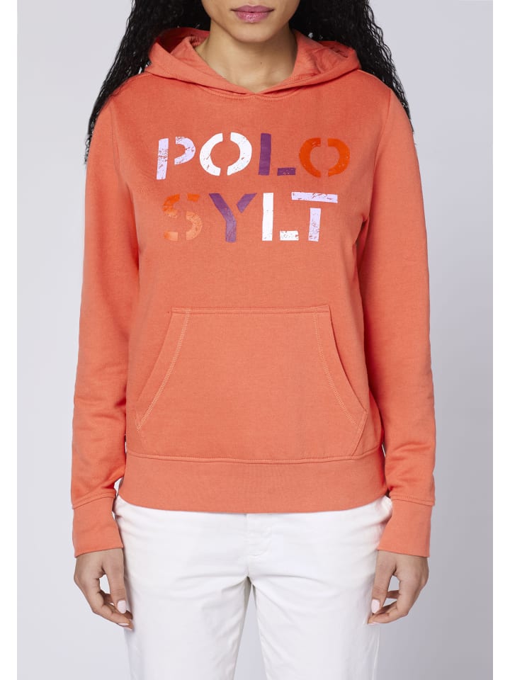 Polo Sylt Kapuzenpullover in Orange günstig kaufen
