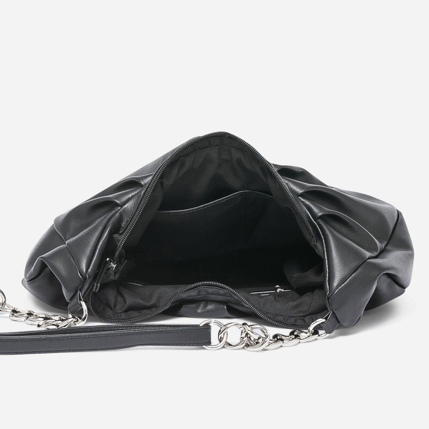 Sac à main TEXTO noir à bandoulière maxi chaîne