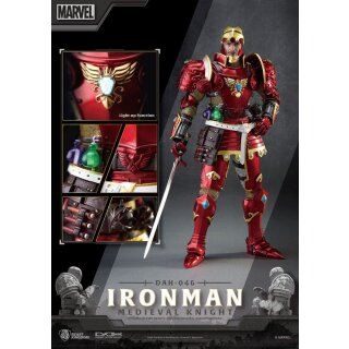 Marvel Dynamic 8ction Heroes Actionfigur 1/9 Medieval Knight Iron Man 20 cm