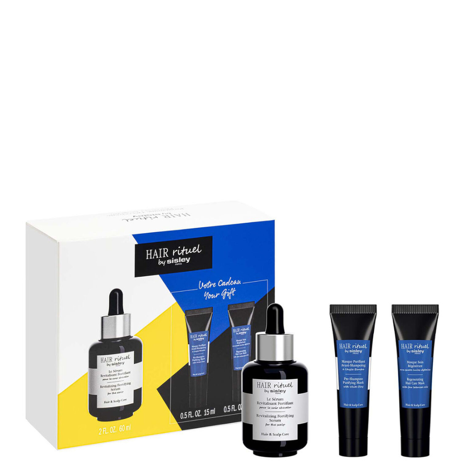 Hair Rituel By Sisley Programme Découverte Hair Rituel Coffret Sérum Revitalisant 60 ml + 2 Masques 15 ml