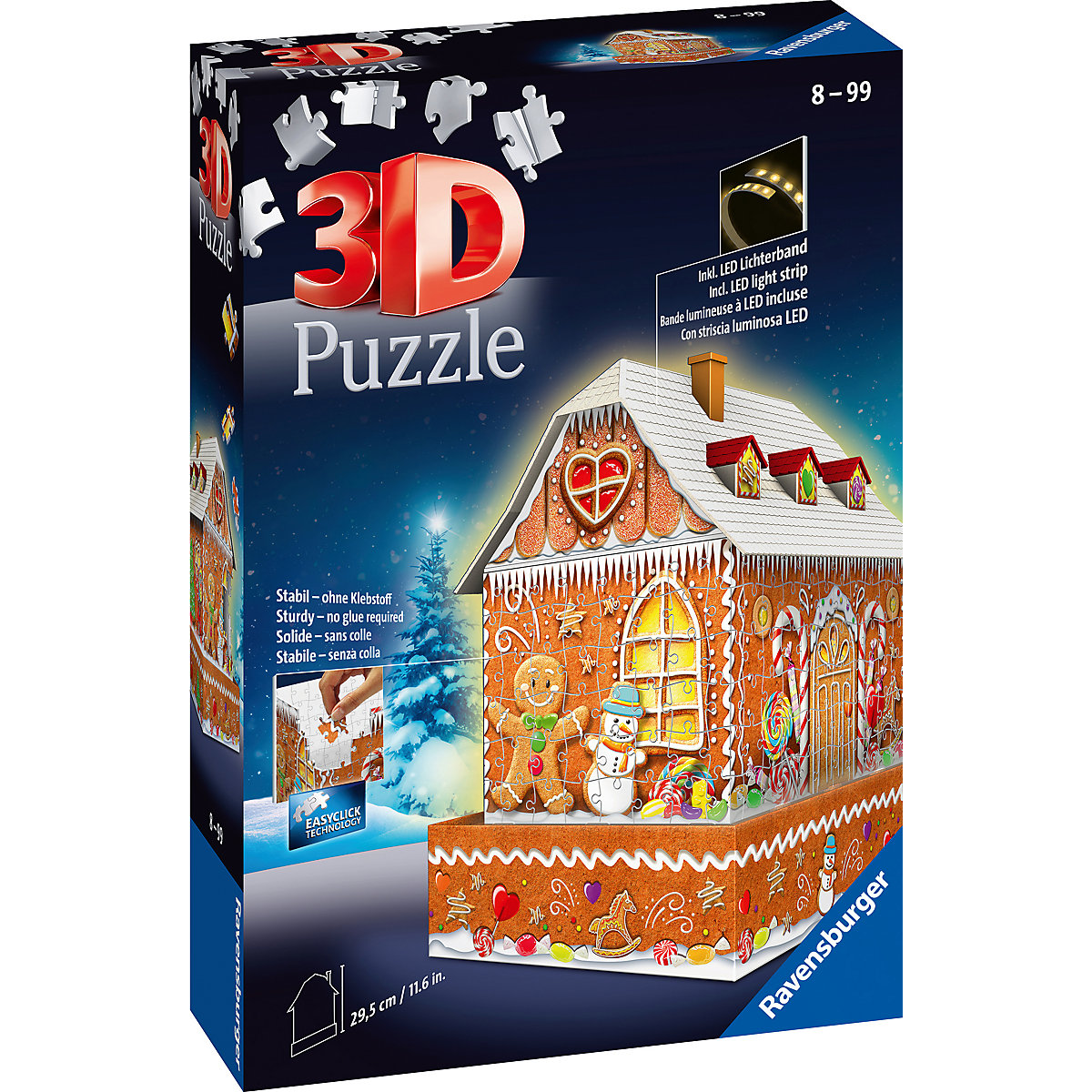3D-Puzzle Gingerbread House Night Edition, 216 Teile