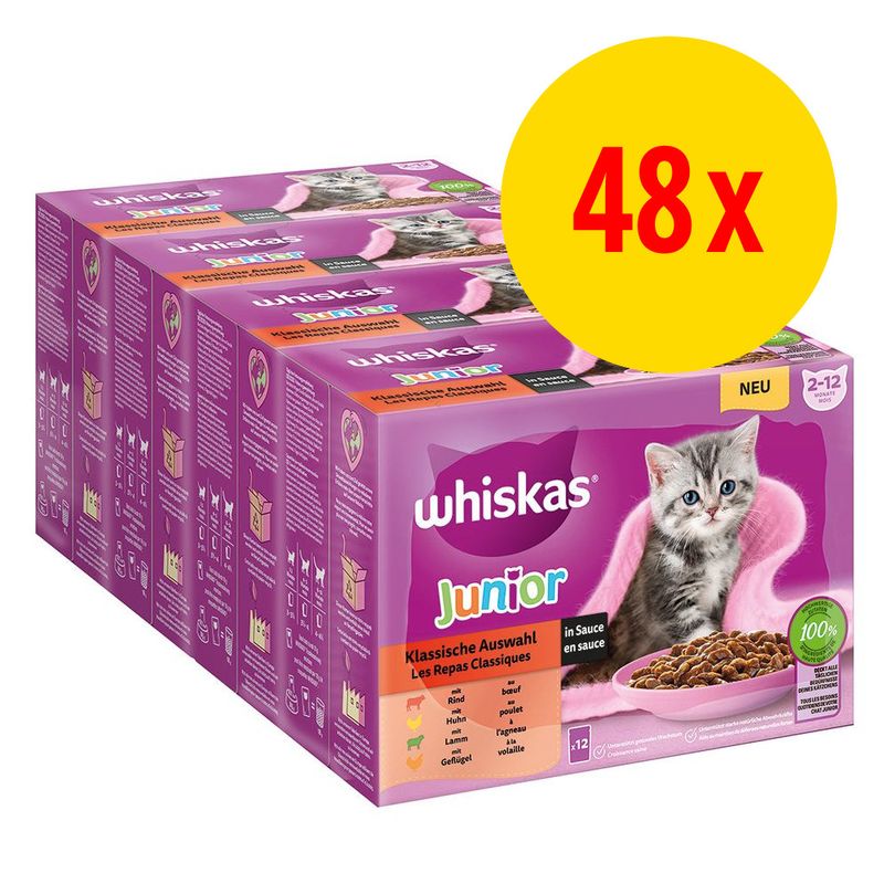 Megapack Whiskas Junior Frischebeutel 48 x 85 g