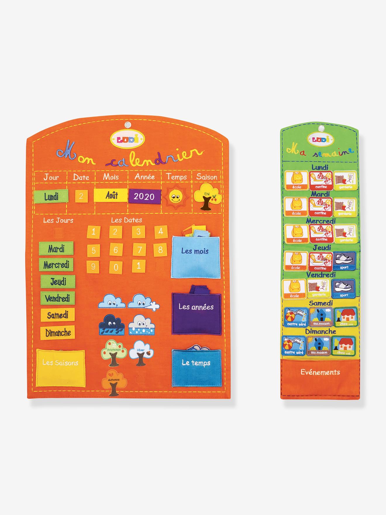 Ludi Kinder Lernkalender mit Wochenkalender LUDI - orange