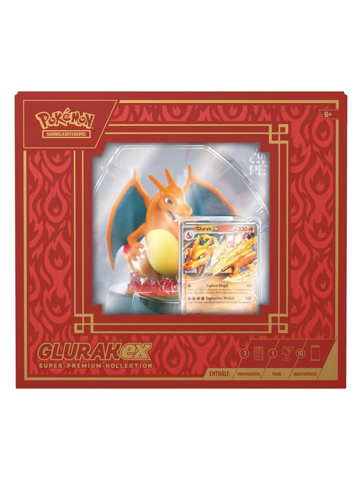 Pokémon Glurak-EX | Super-Premium-Kollektion | Pokemon Figur & Karten deutsch günstig kaufen onesize