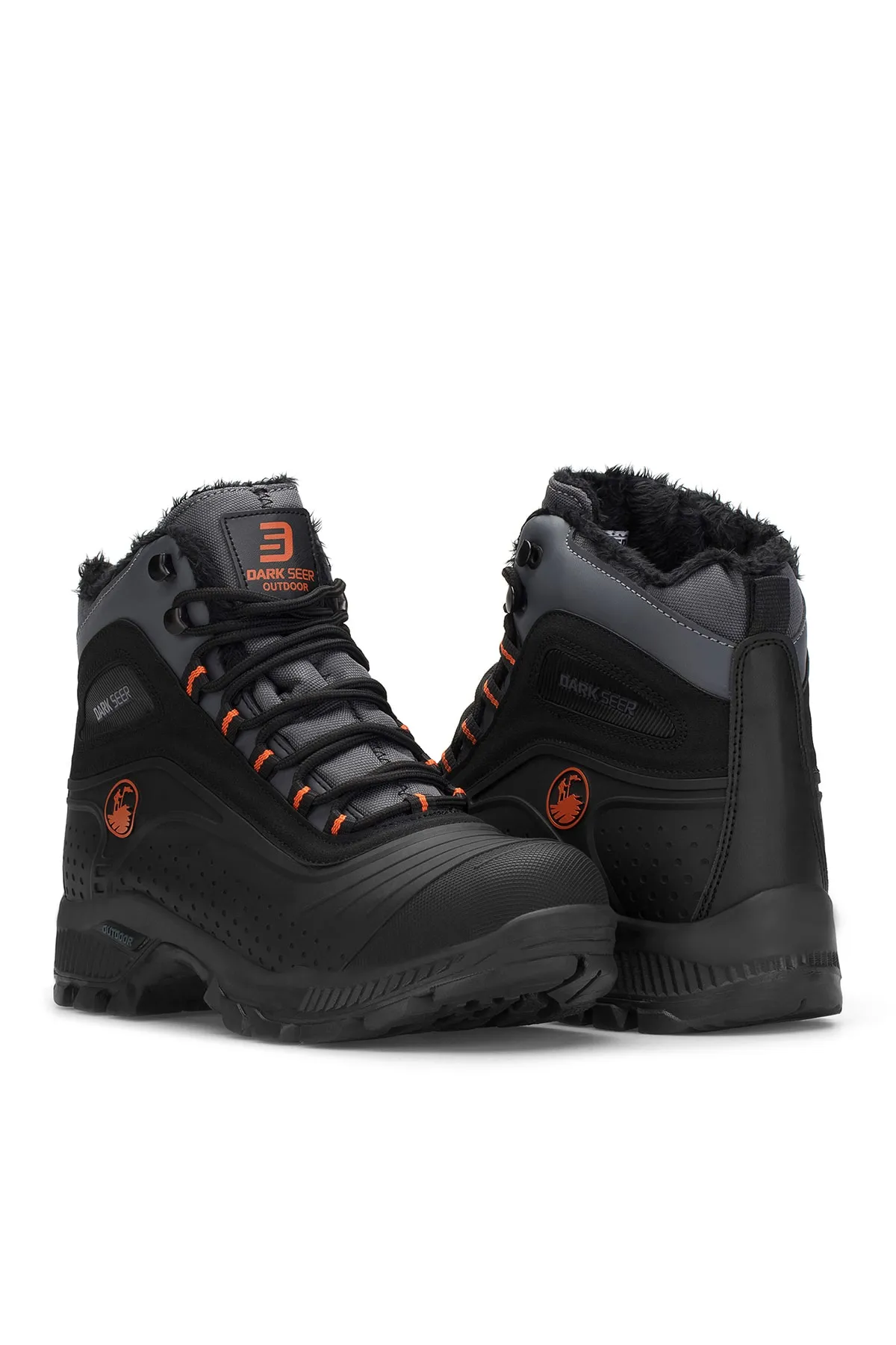 DARK SEER  Schwarz geräucherte orangefarbene Unisex-Outdoor-Trekkingstiefel