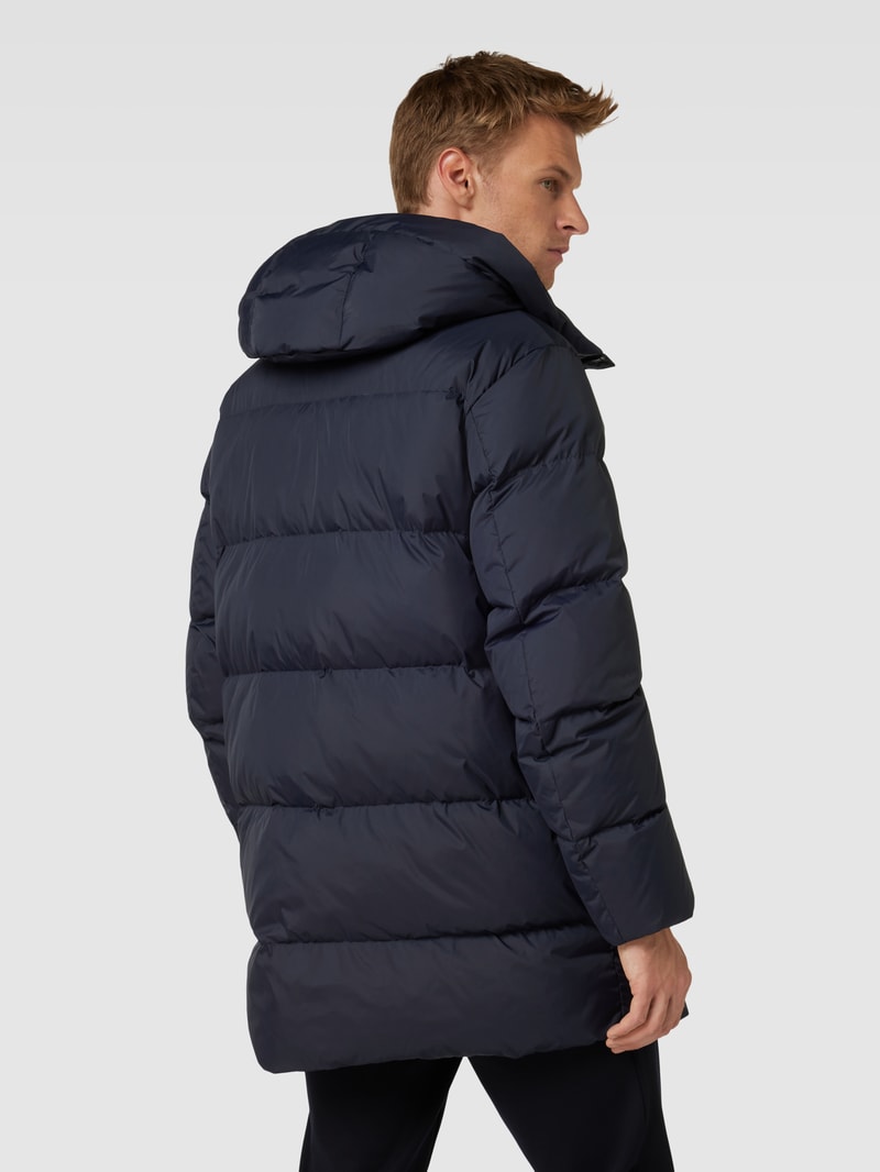 Daunenjacke mit Kapuze in dunkelblau
