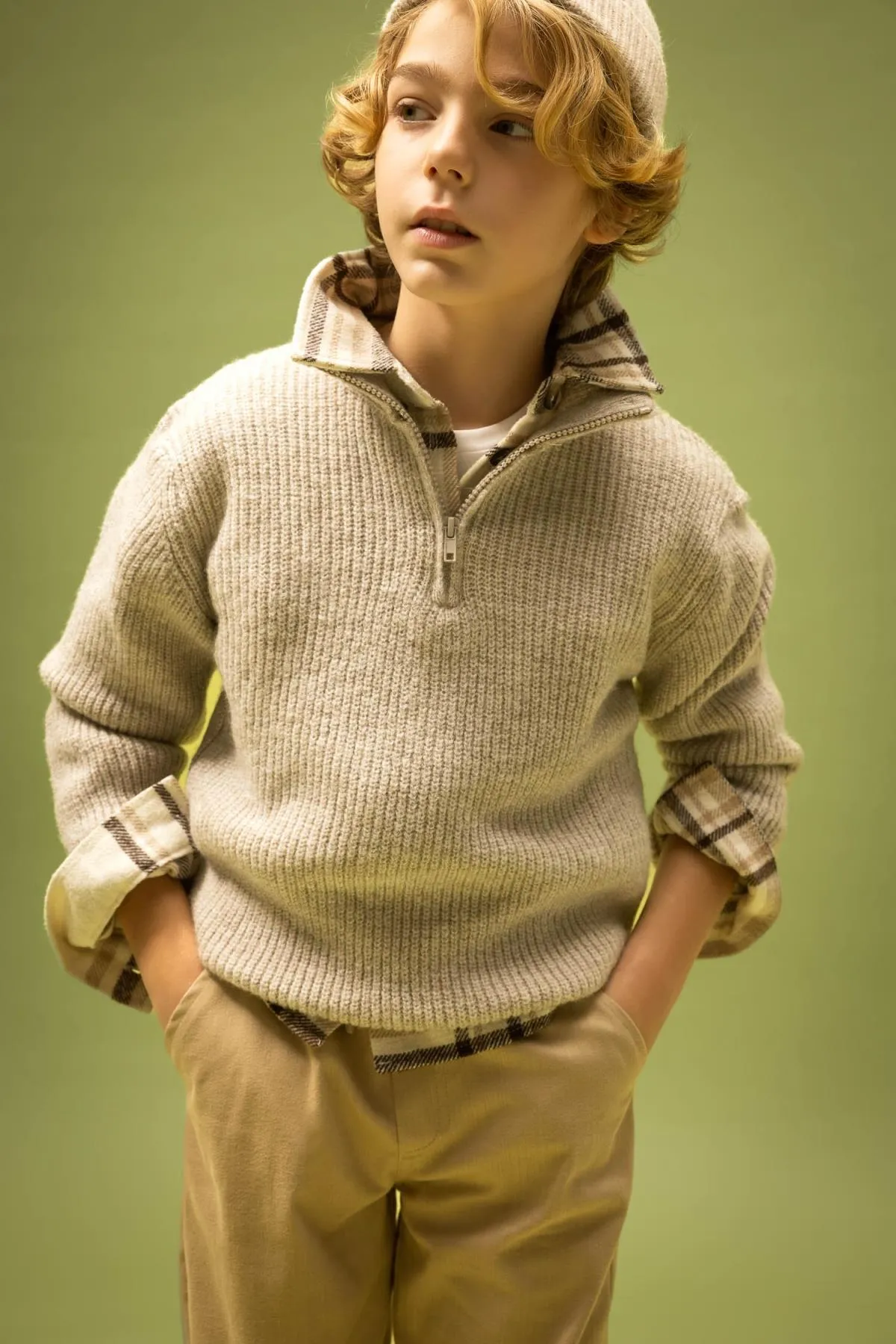 DeFacto  Strickpullover mit halbem Reißverschluss für Jungen A5613a823wn