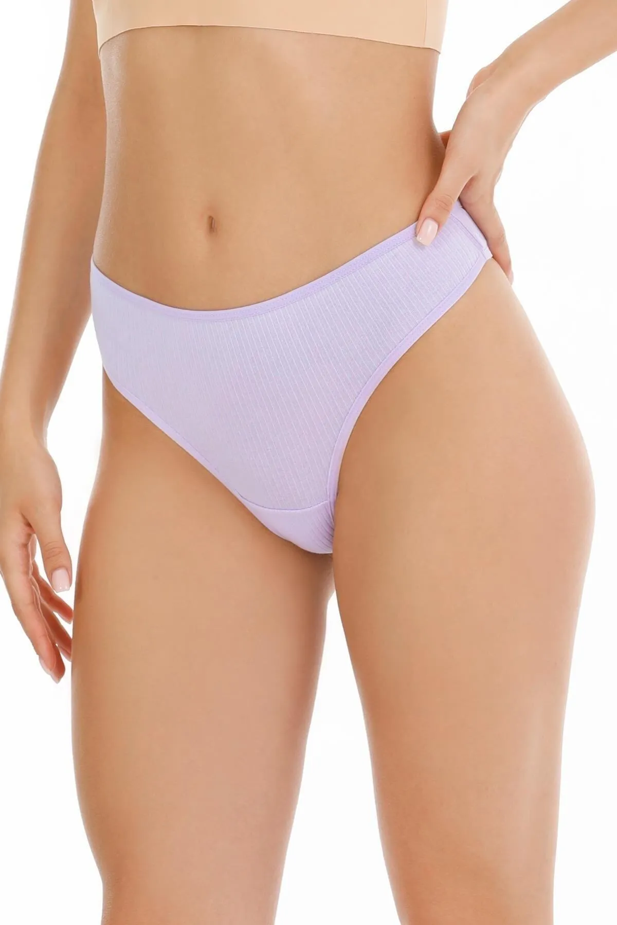 Sensu  Gerippter brasilianischer Tanga für Damen im 7er-Pack