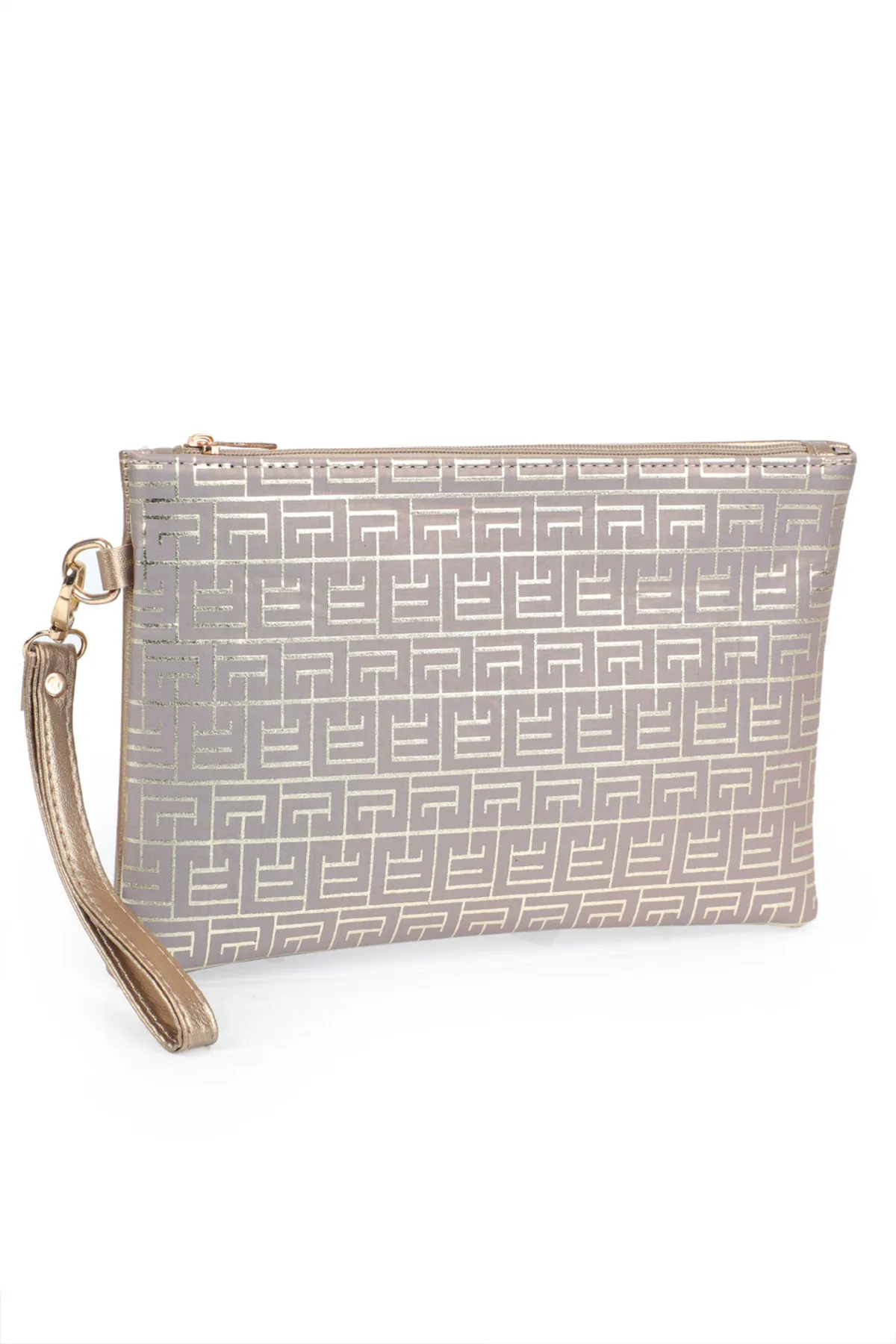 Capone Outfitters  Capone Satin Maze gemusterte Paris Bullet Damen-Clutch