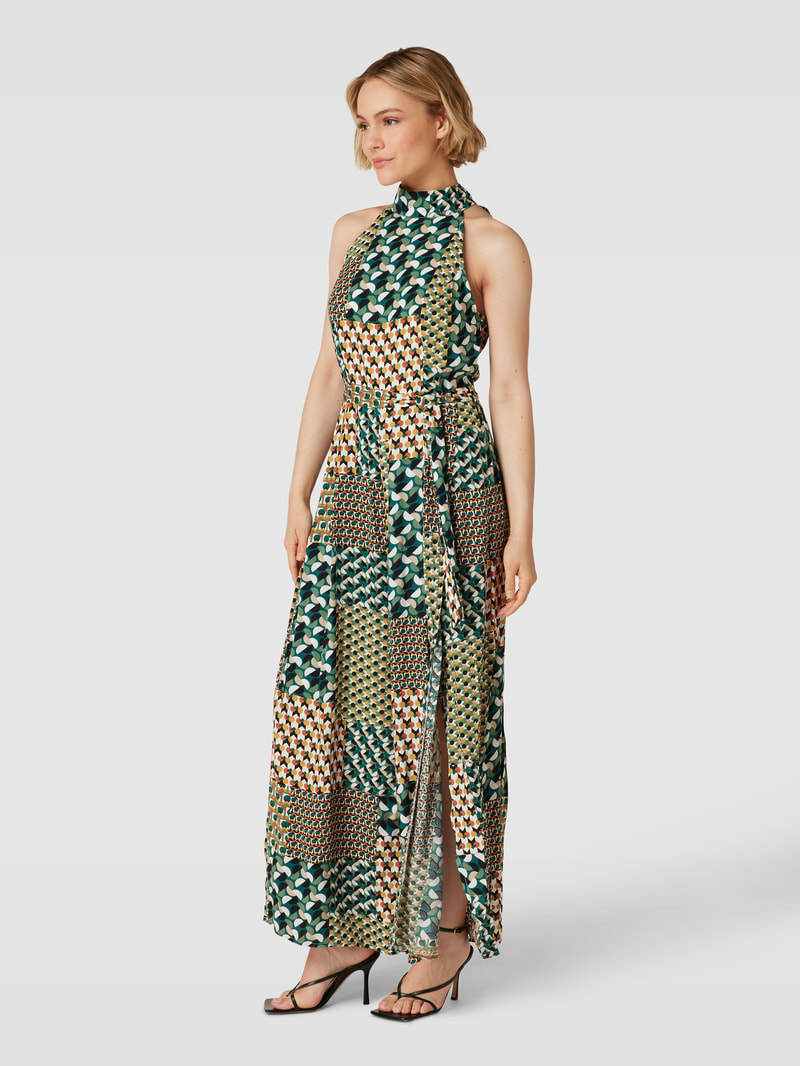 Jumpsuit aus Viskose mit Allover-Print in marineblau