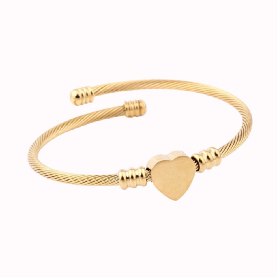 ENGELSINN Armband Heart Gold inkl. Geschenkbox (1-tlg), Edelstahl