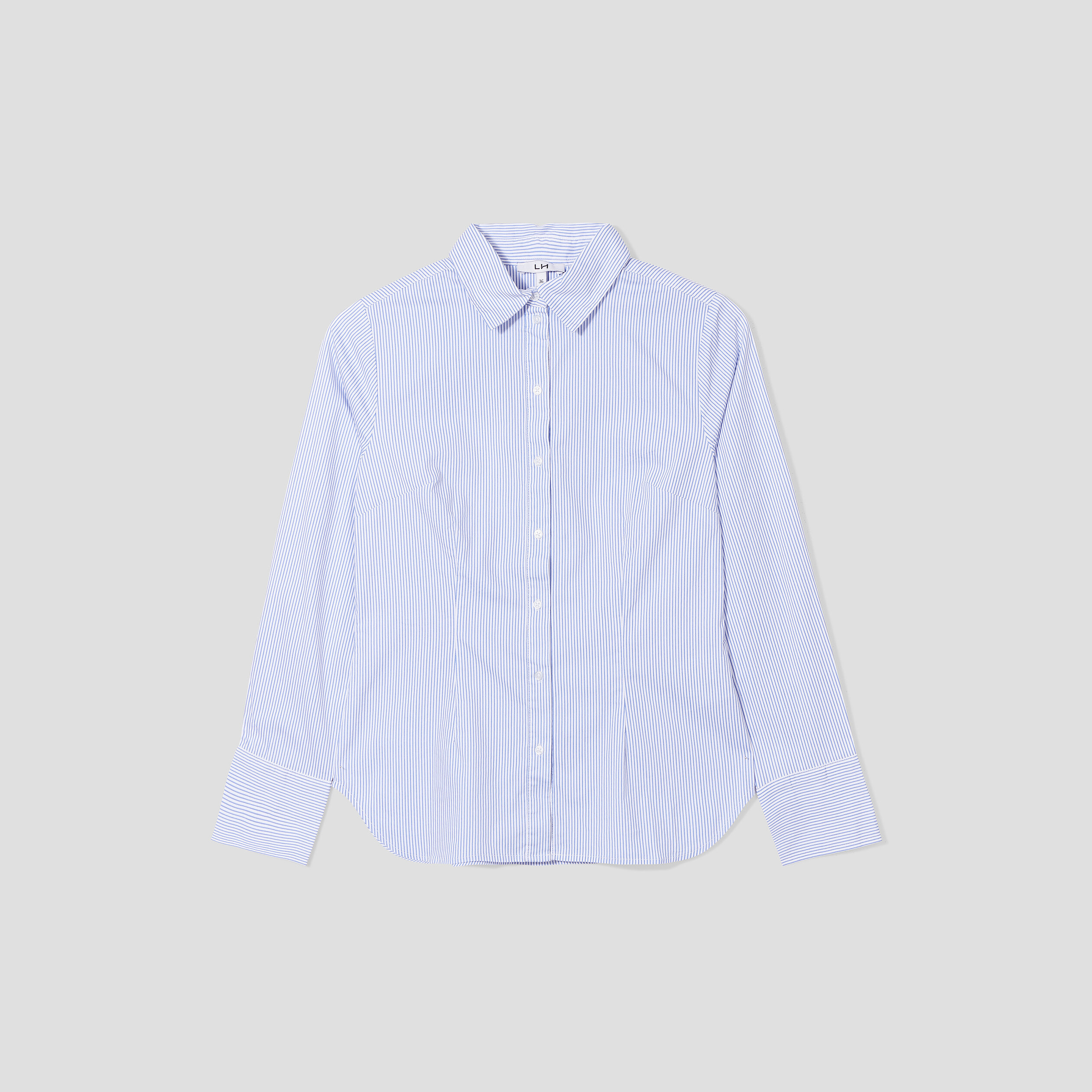 Chemise cintrée manches longues blanc femme | La Halle