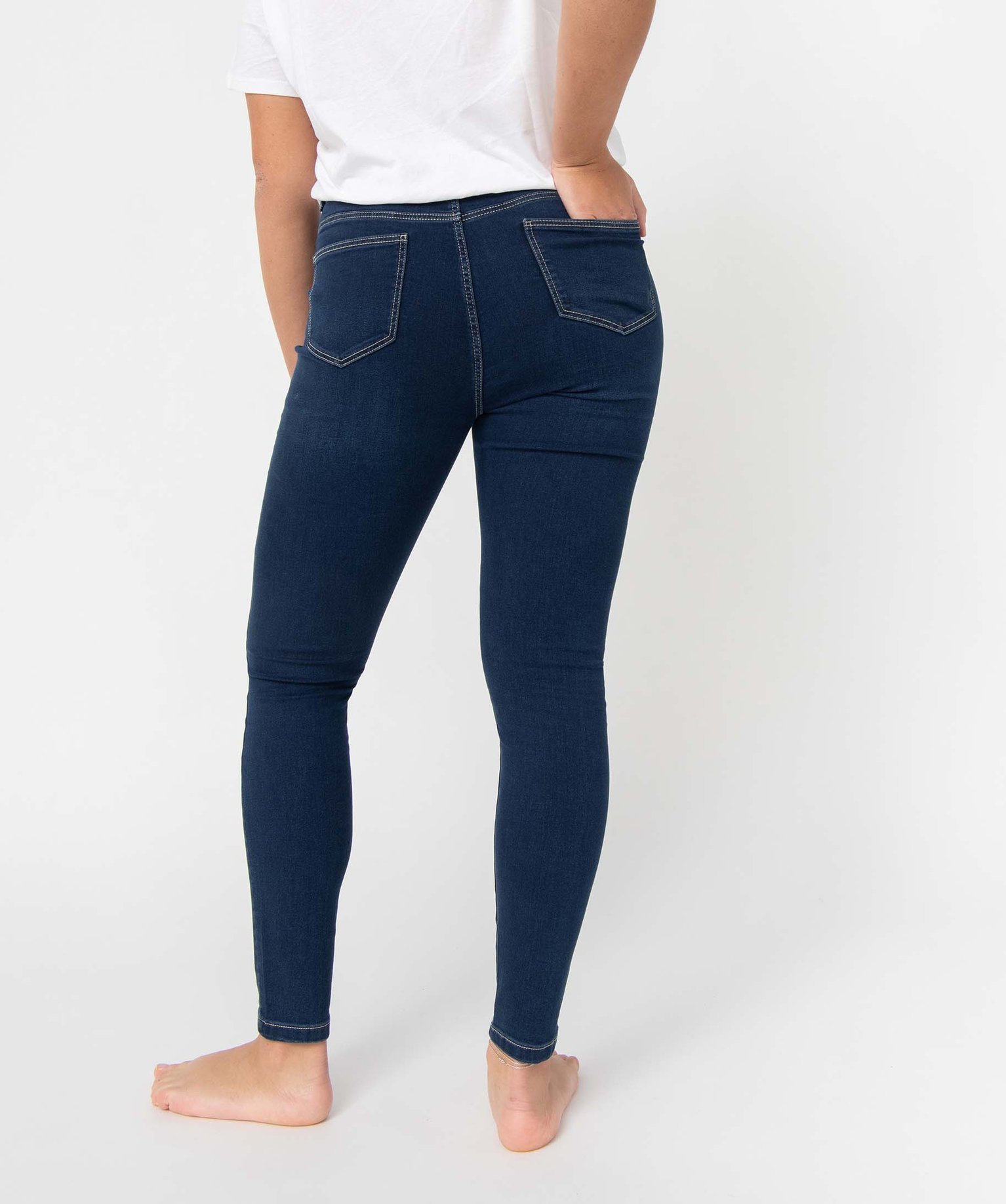Jegging femme avec coutures contrastantes brut | GEMO