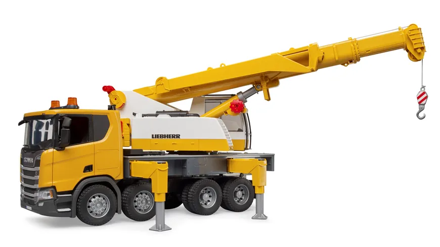 BRUDER - Scania Super 560R Liebherr Kran-LKW mit Light + Sound Modul