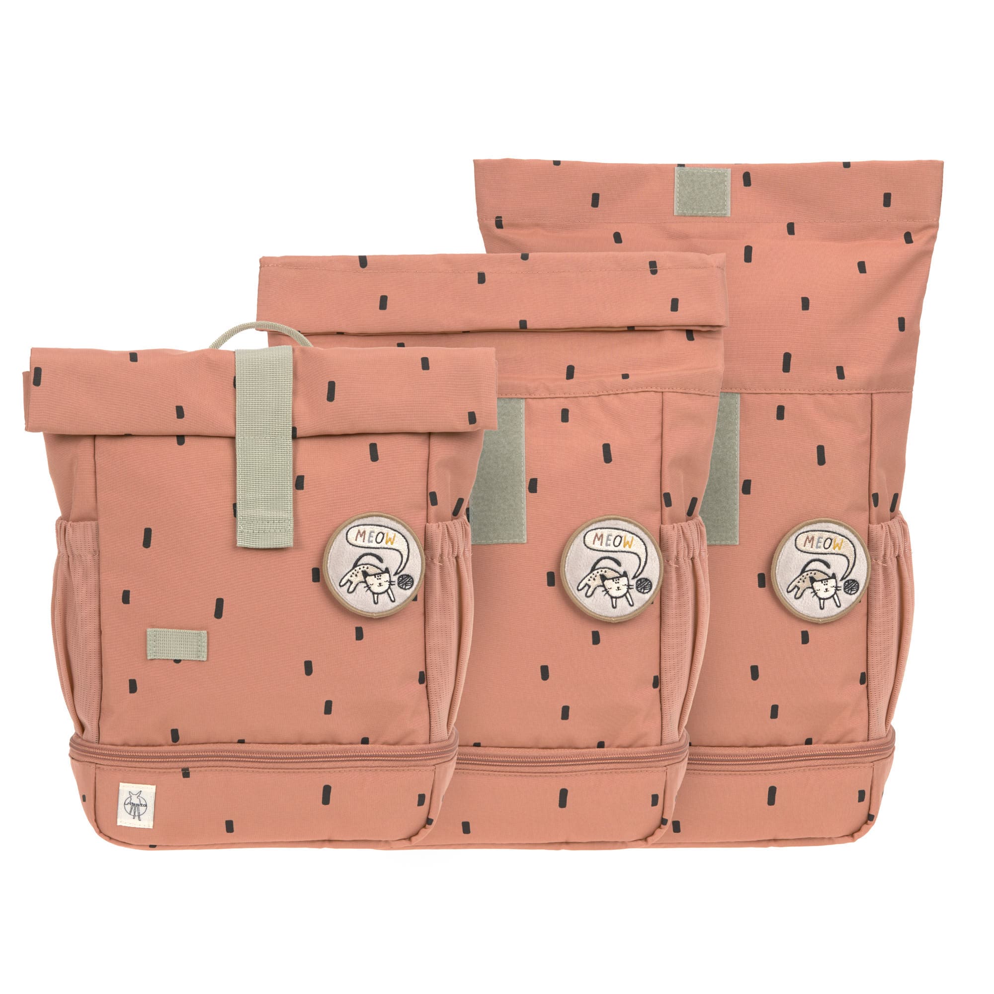 Kindergartenrucksack Rolltop - Happy Prints, Karamell