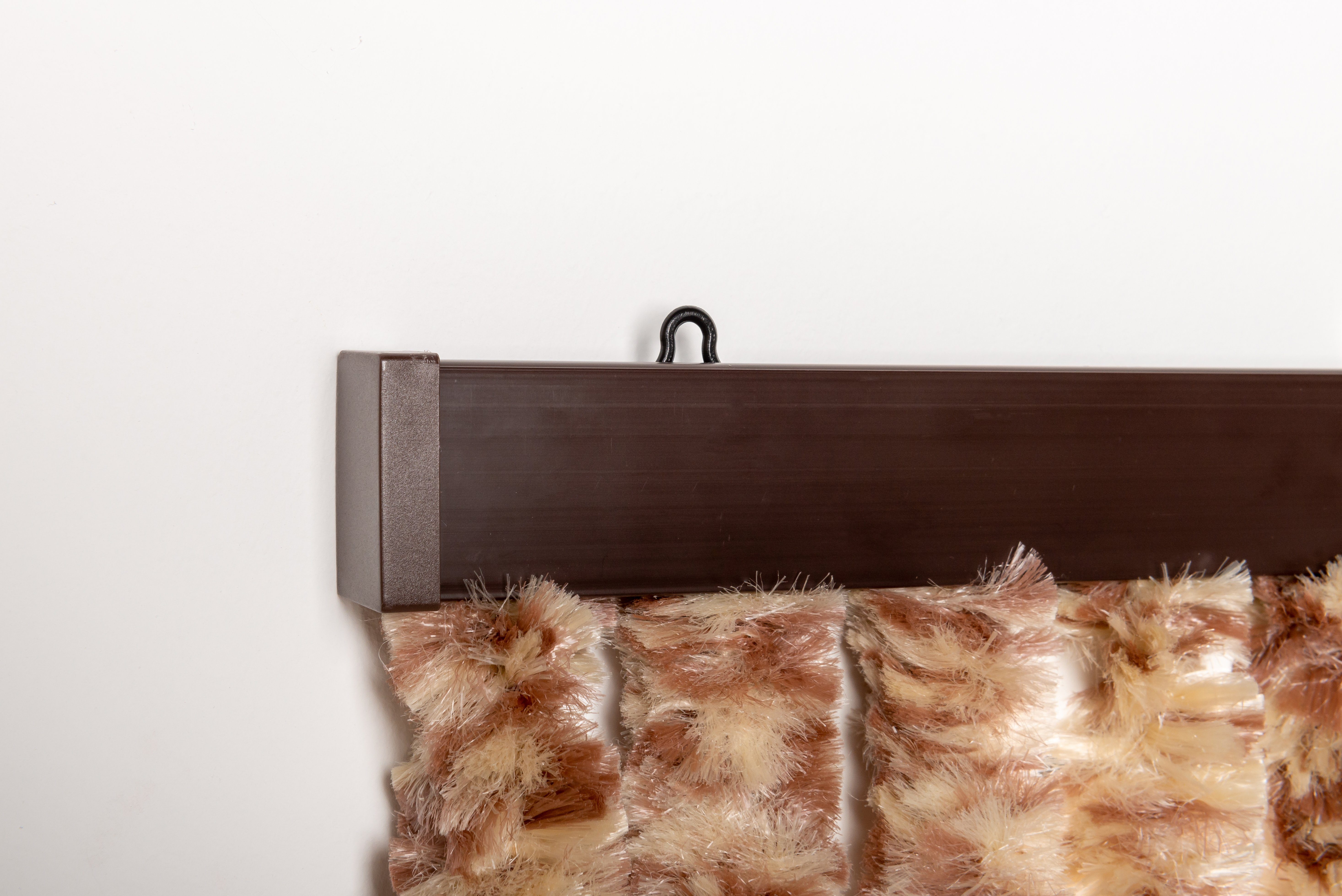 Defactoshop Insektenschutz-Vorhang Defacto Türvorhang Fadenvorhang Flauschvorhang PVC Transparent Vorhang Fliegenschutz Streifen Brauen/Beige MIX, BxH 100x200cm,100x220cm 90x200cm