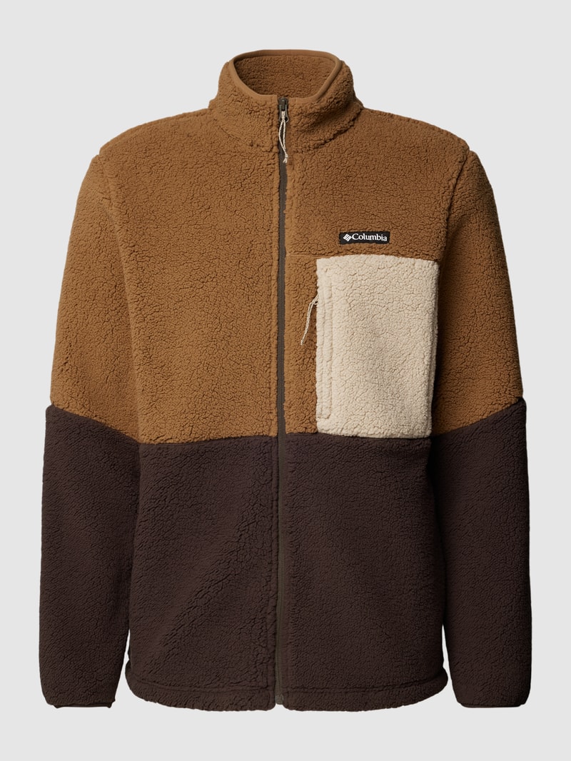 Sweatjacke mit Teddyfell Modell 'Mountain Side' in mittelbraun
