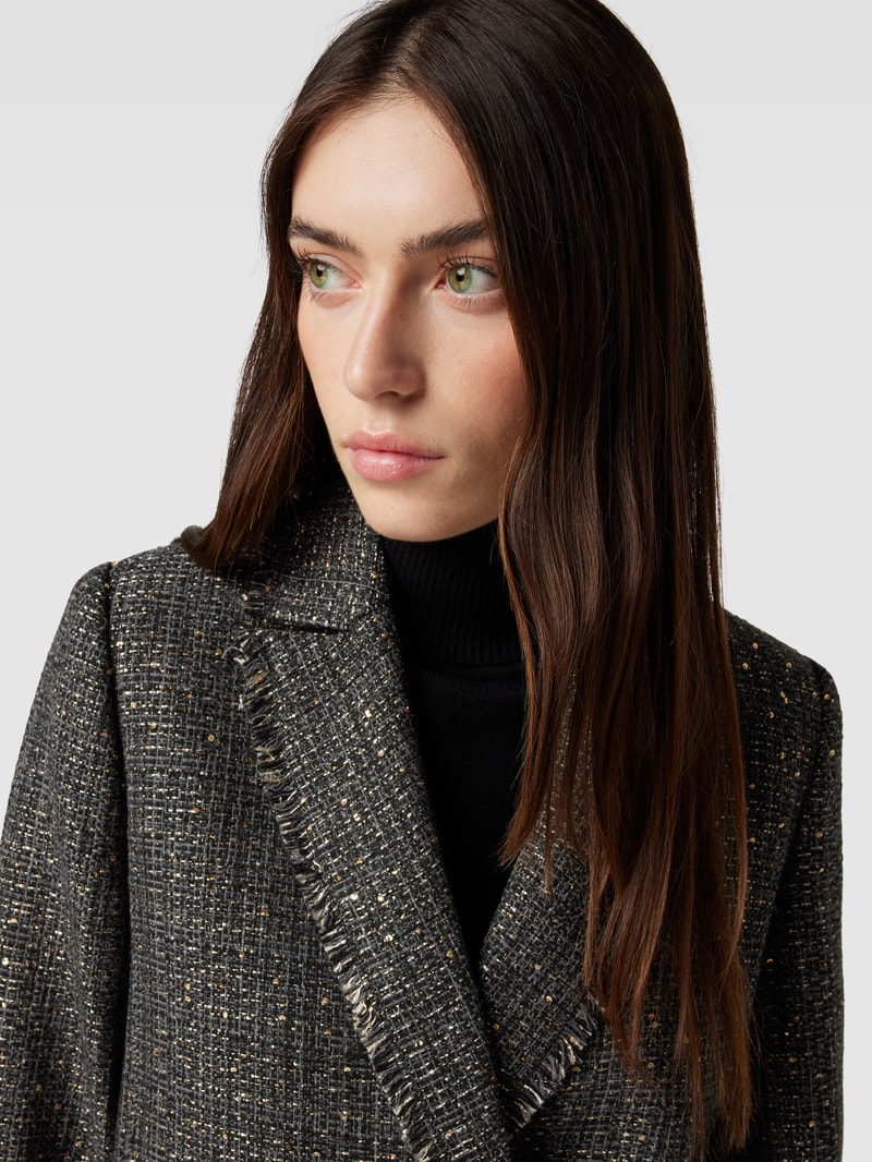 Blazer in Bouclé-Optik in black