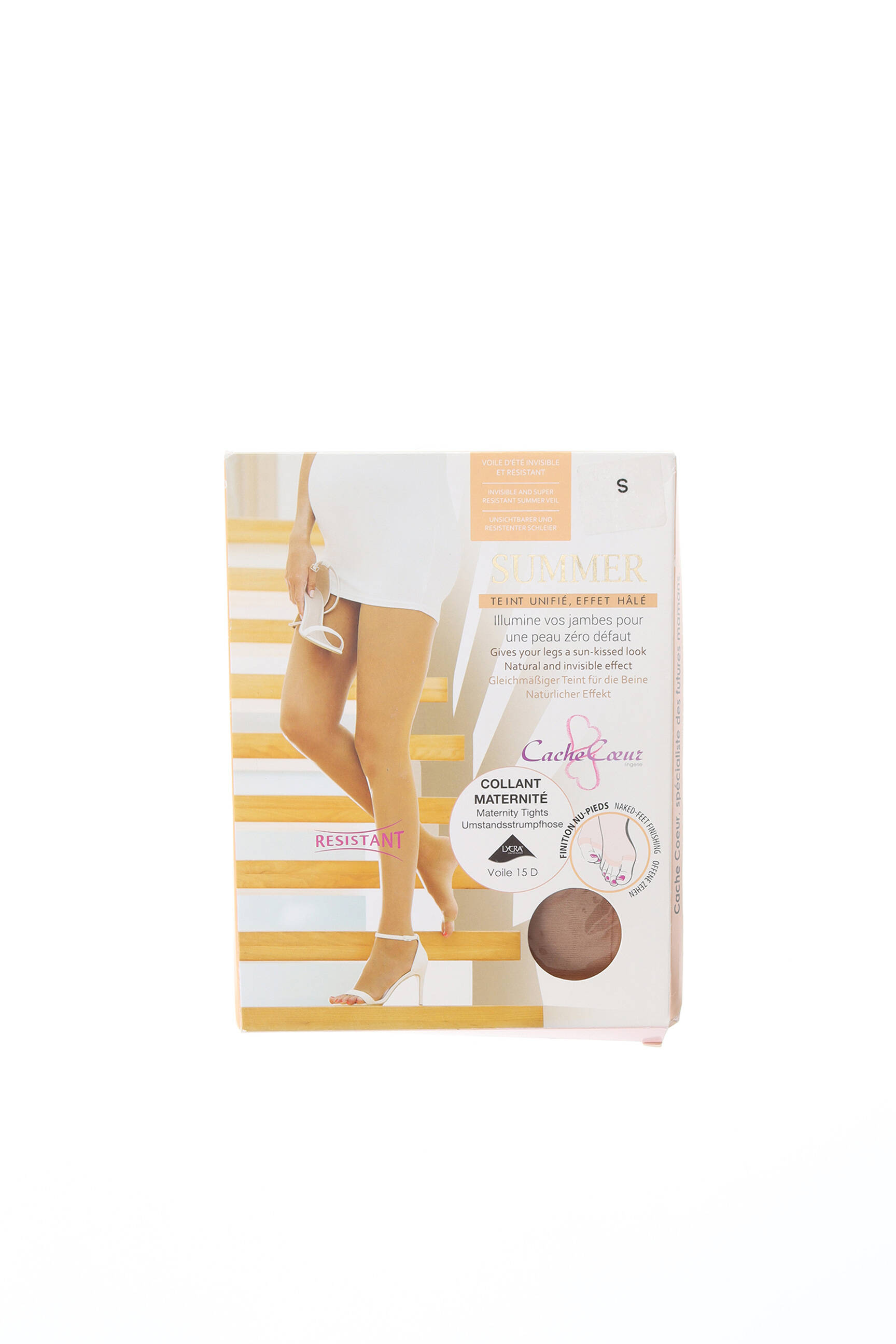 Cache Coeur Lingerie Maternite Femme couleur beige