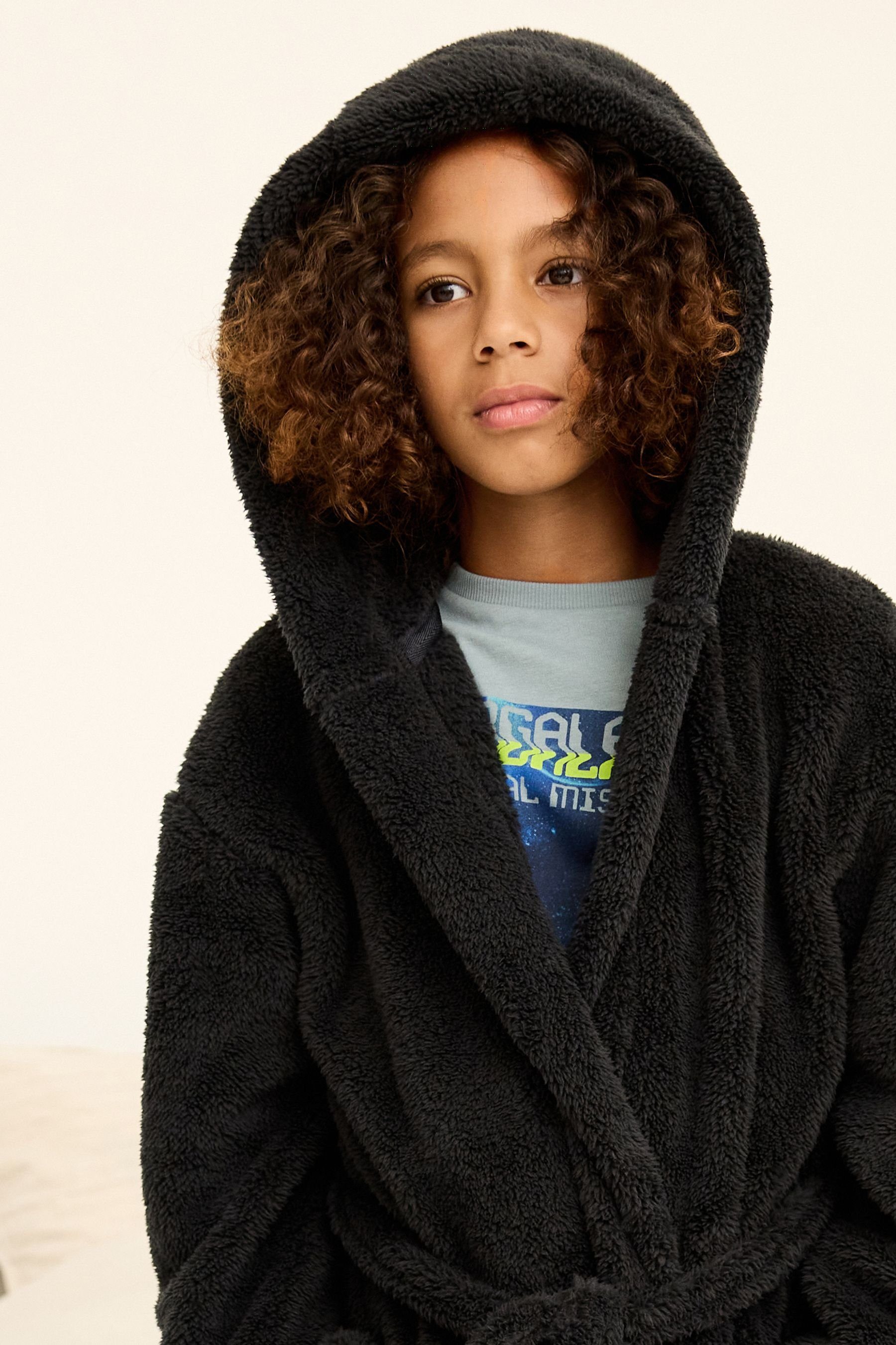 Next Kinderbademantel Bademantel aus Fleece, Polyester (recycelt)