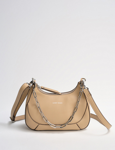 Kleine Schultertasche mit Kettendetail