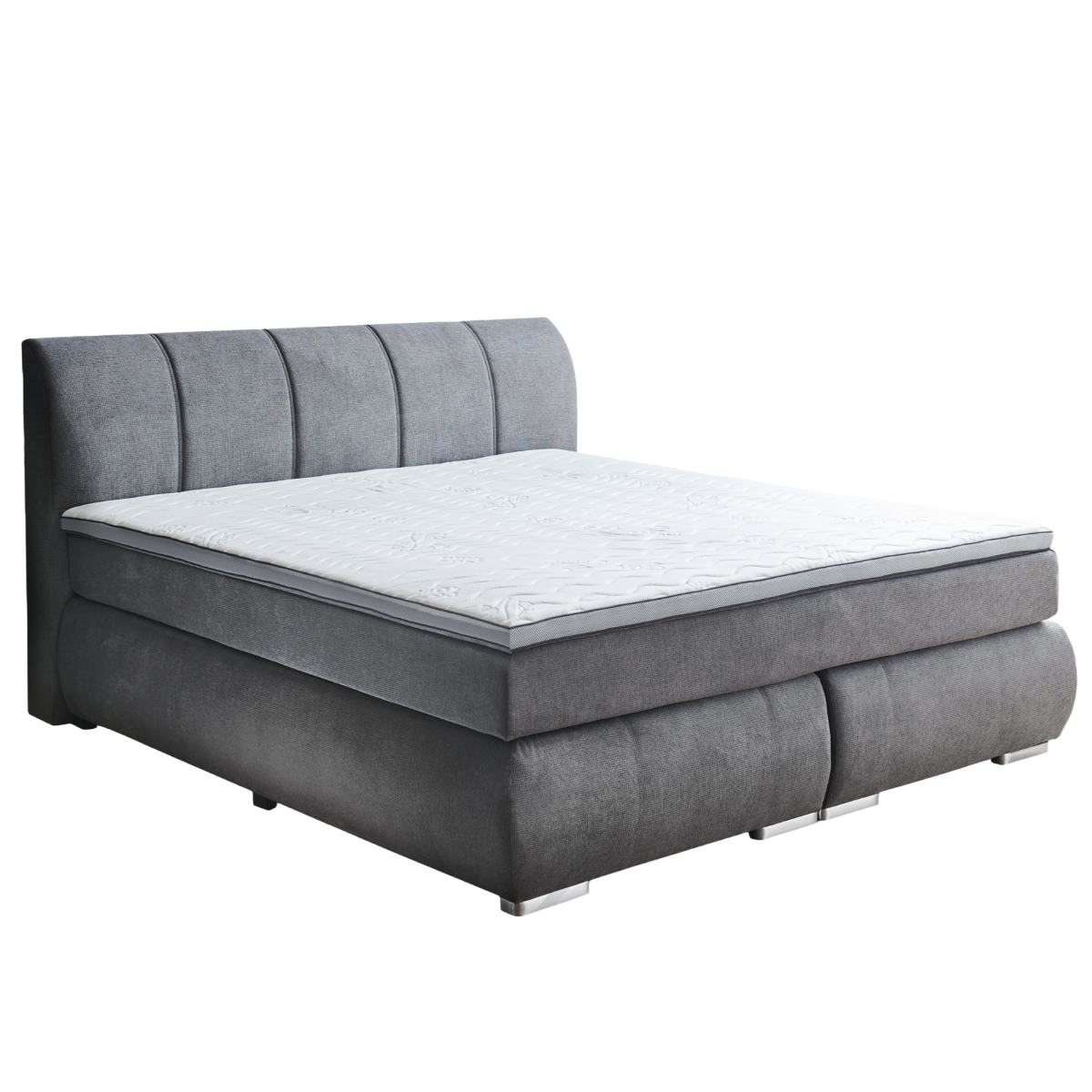 Sun Garden Boxspringbett Malin Grau 180 x 200 cm