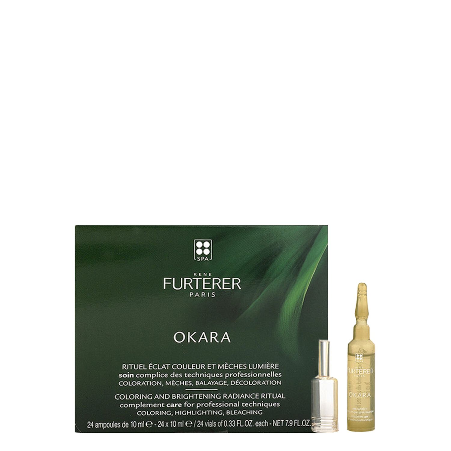 René Furterer EN SALON SEULEMENT - Okara Eclat Couleur & Mêches Lumière Soin Complice des Techniques Professionnelles 24x10 ml