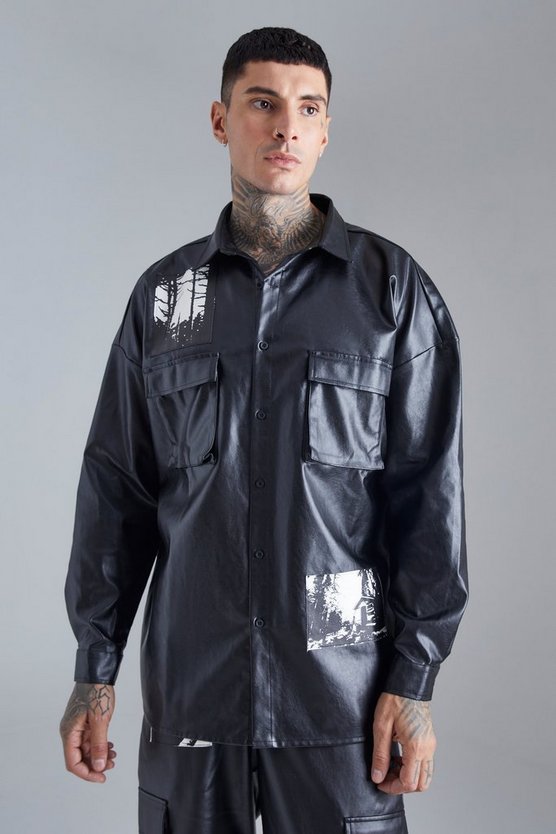 Overshirt mit Photo-Aufnäher