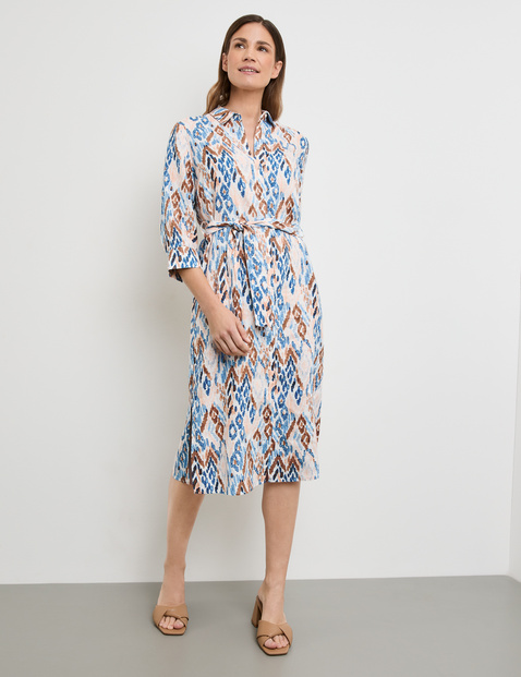 Leinenkleid mit Taillenband