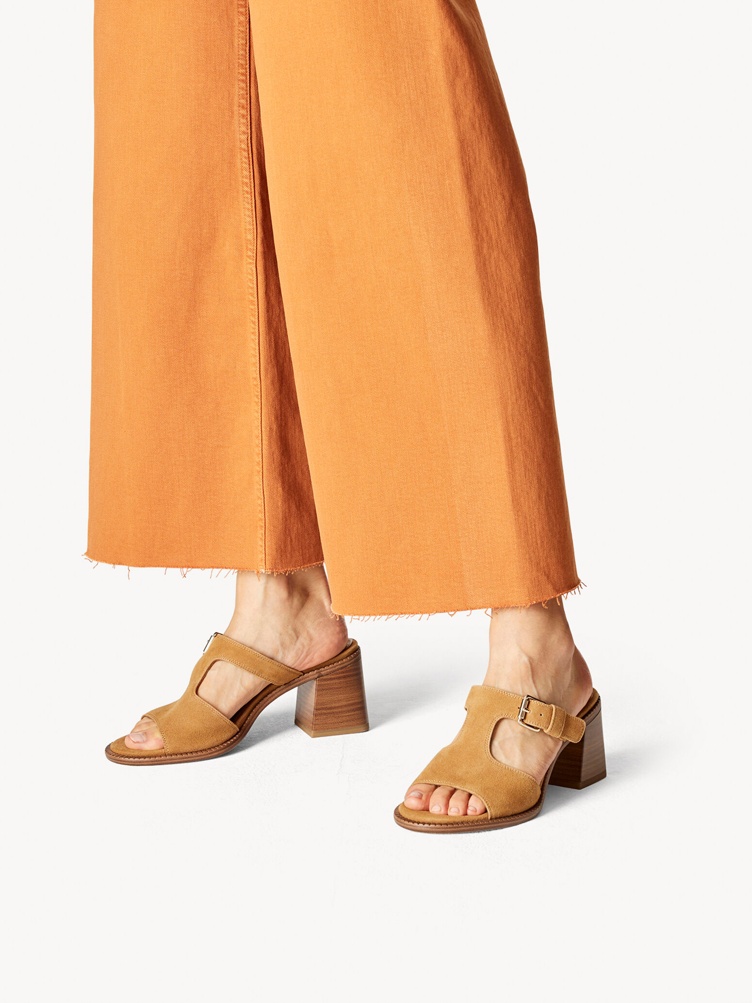 Mule en cuir - marron
