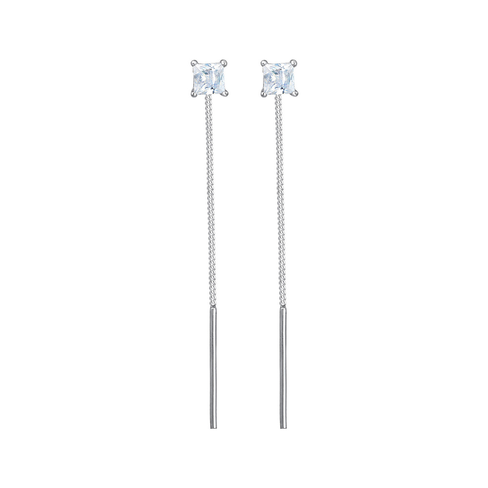 Elli Elli Boucles d'Oreilles Femmes Pendentif d'oreilles Bâton Géo Minimaliste Pull Th Boucles d'oreilles