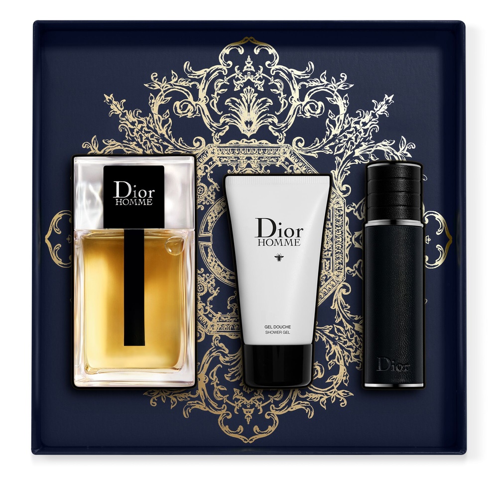 DIOR Dior Homme Coffret Cadeau - Eau de toilette, gel douche et vaporisateur de voyage