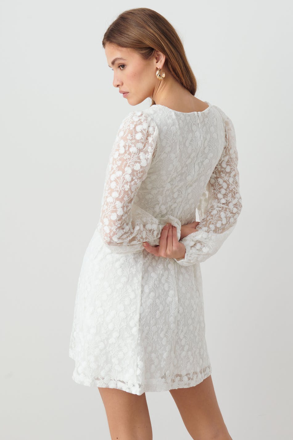 Lace wired mini dress