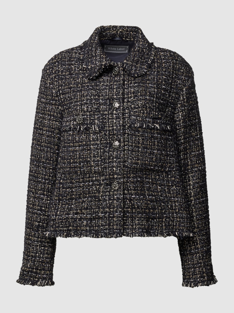 Blazer mit Strukturmuster in schwarz